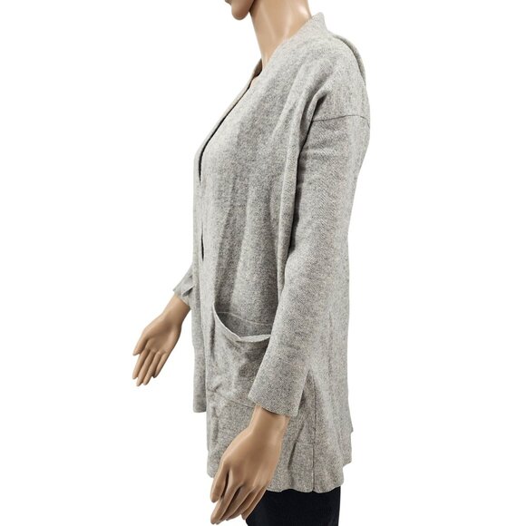 Frances Austen Womens Gray Cashmere Cardigan Sweater Size Small - Picture 2 of 10